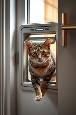 Chatières pour chat avec puce électronique