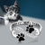 Bague en argent 925 empreinte de patte chat Talonior