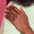 Bague empilable chat noir émaillé en argent sterling 925 taille 6