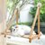 support fenêtre chat design élégant bois naturel
