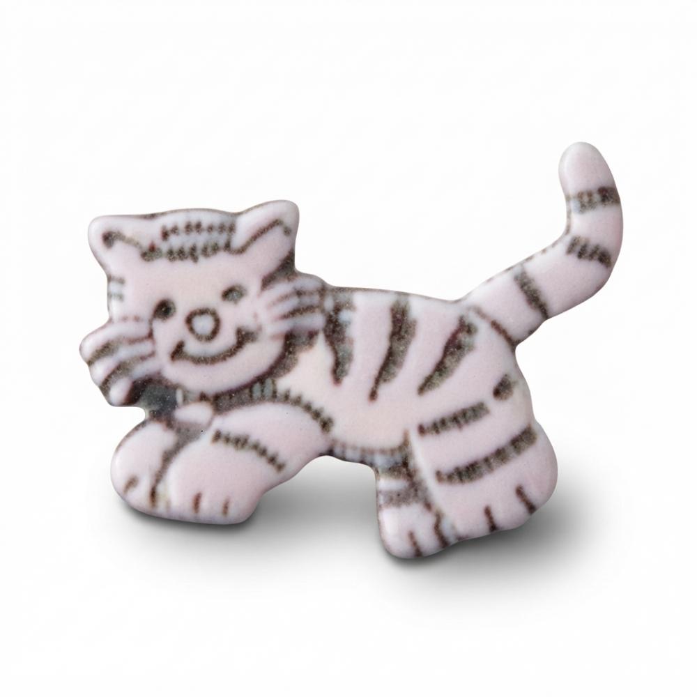 60602 bouton chat tigre