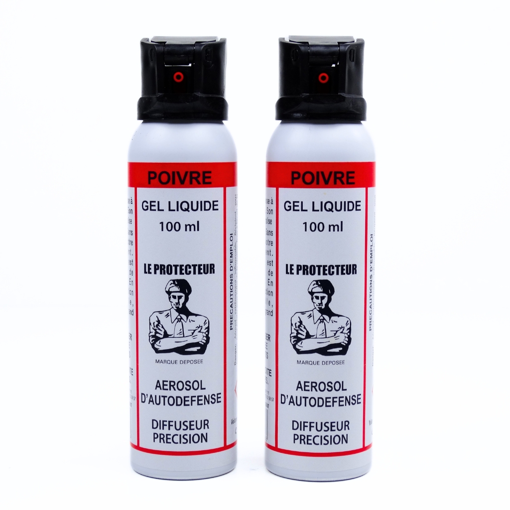 Pack de 2 Bombes au poivre gel 100 ml puissante
