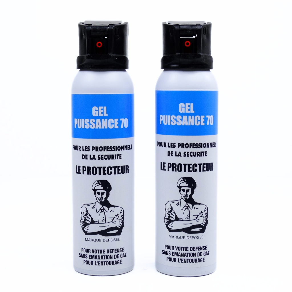 Pack de 2 Bombes lacrymogènes gel cs 100 ml