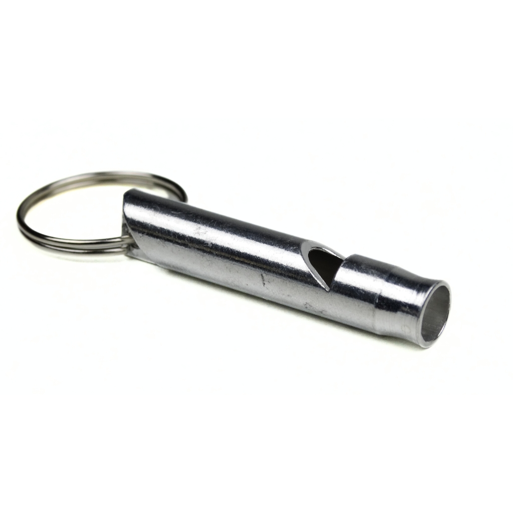 Sifflet de défense anti-agression puissant 4.5 cm gris puissant
