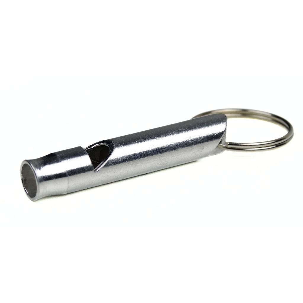 Sifflet de défense anti-agression puissant 4.5 cm gris