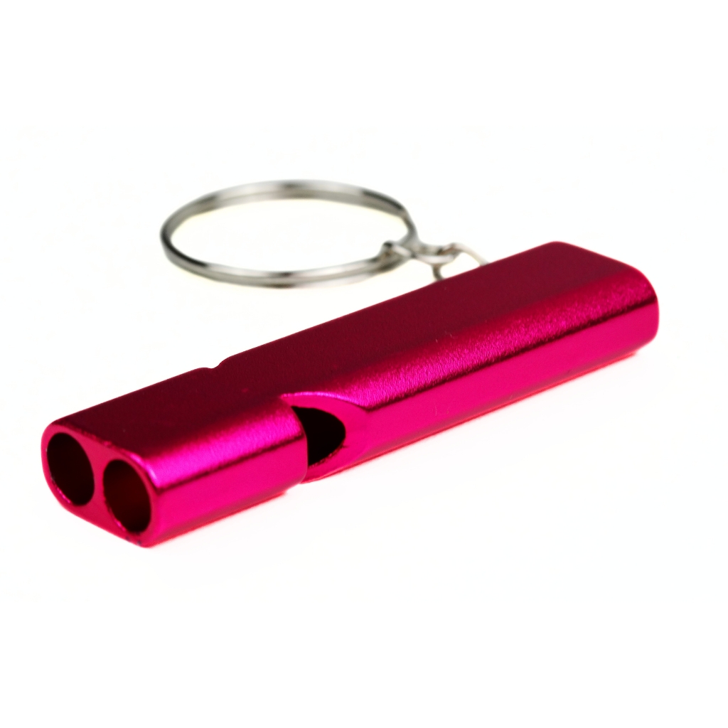 Sifflet porte-clé dauto-défense anti-agression rose
