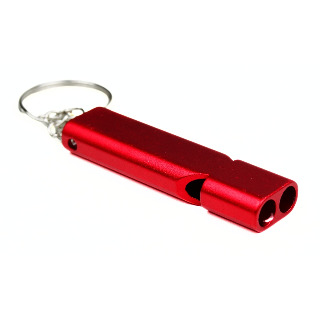 Sifflet porte-clé anti-agression rouge