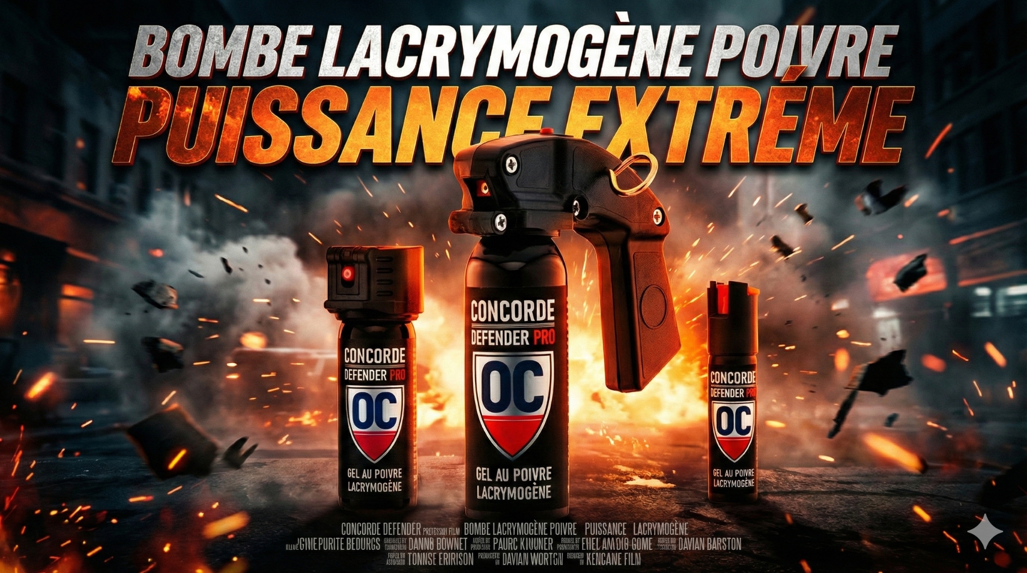 Aérosol de défense lacrymogène légal