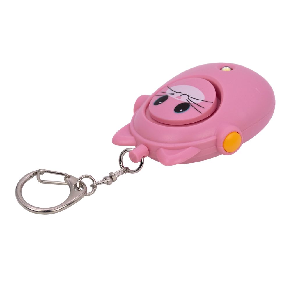 Alarme anti-agression 130db femme chat rose