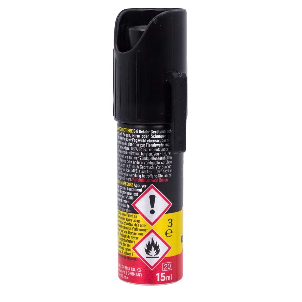 Mini spray anti agression femme - gaz poivre 15ml