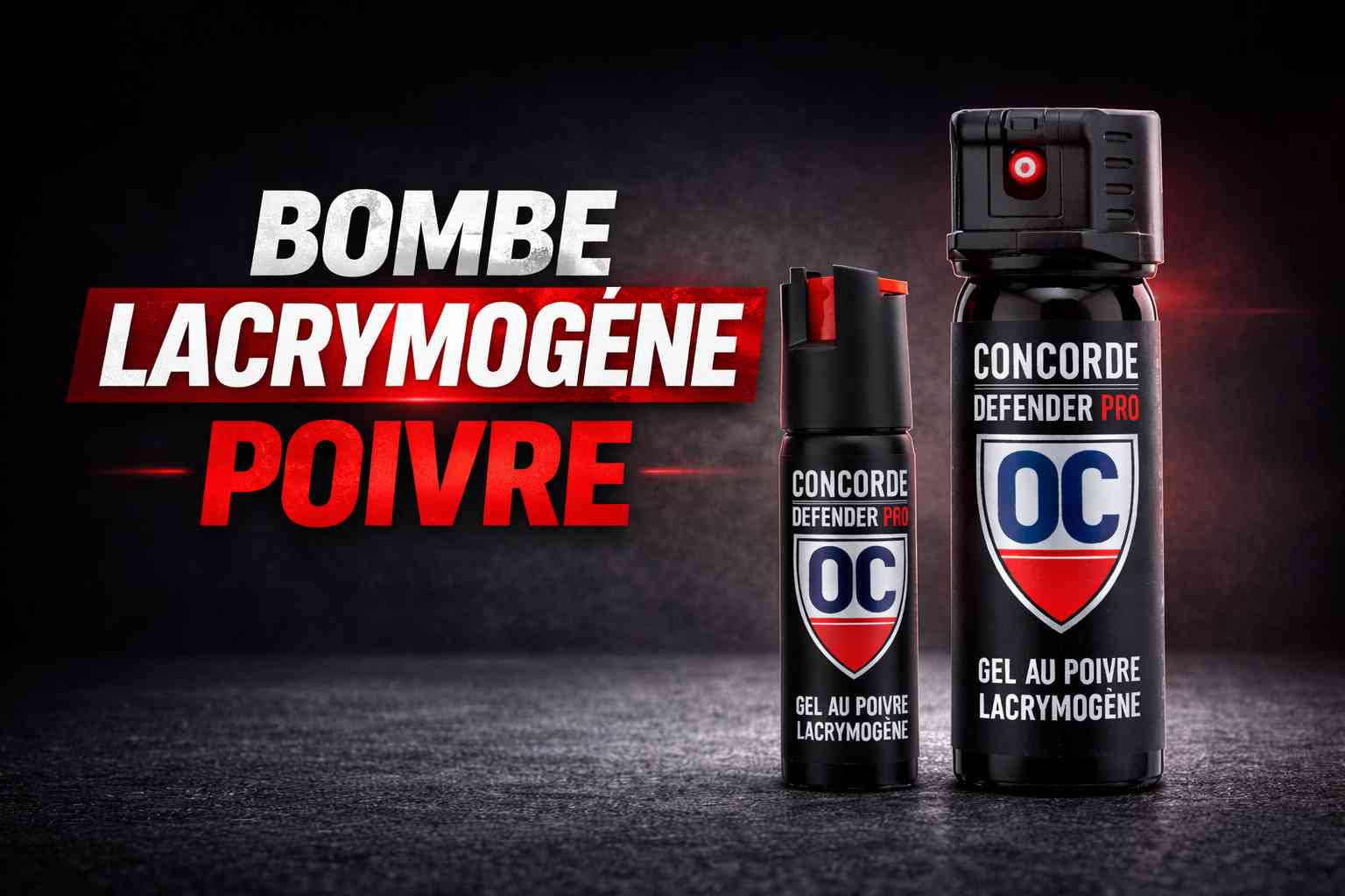 Femme tenant une bombe lacrymogène gel poivre pour autodéfense