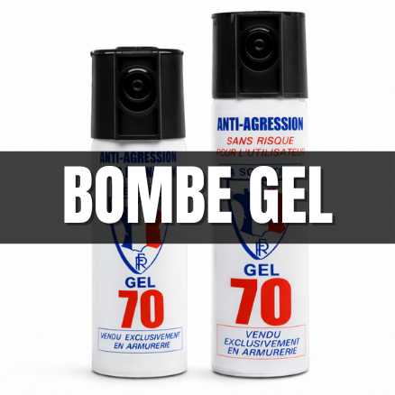 Bombe lacrymogène gel - aérosol anti-agression poivre ou CS