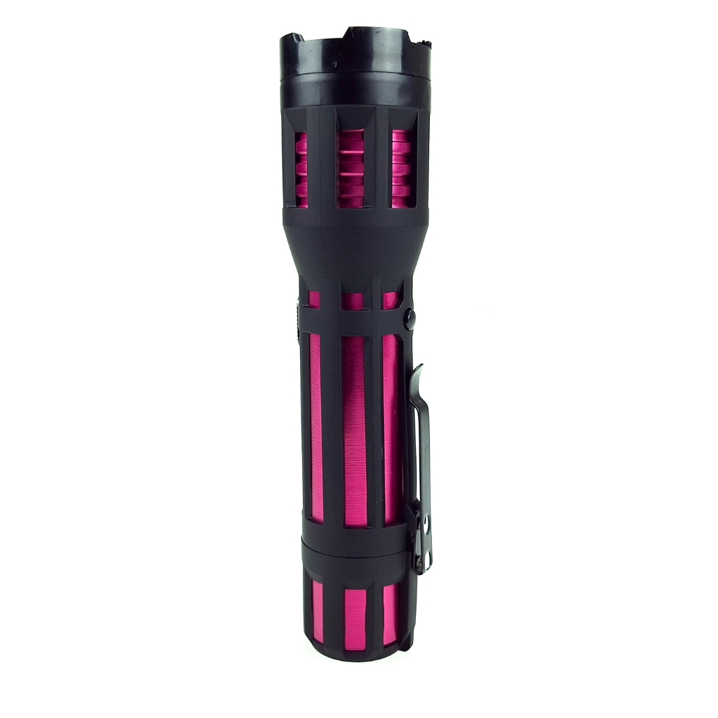 Lampe taser aluminium rose rechargeable USB