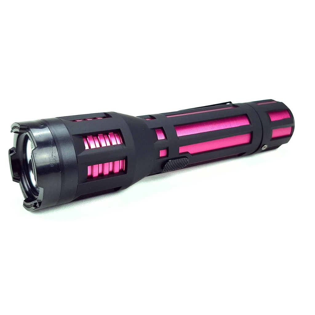 Lampe taser femme 3 millions de volts en aluminium rose