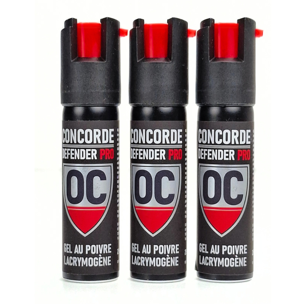 Lot de 3 Bombes gel poivre 25 ml Pro