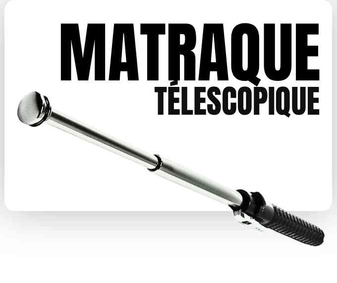 Matraque télescopique légale acier trempé catégorie D