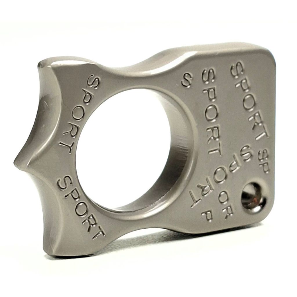 Poing américain compact 5,5 cm vue de profil pointes alignées