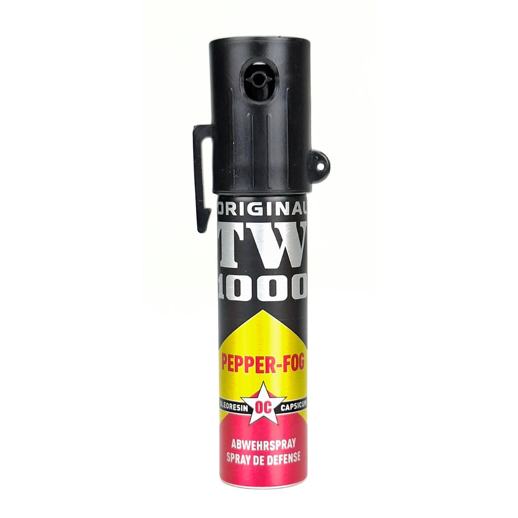 Mini bombe lacrymogène gaz 20 ml TW1000 diffusion large nuage de poivre