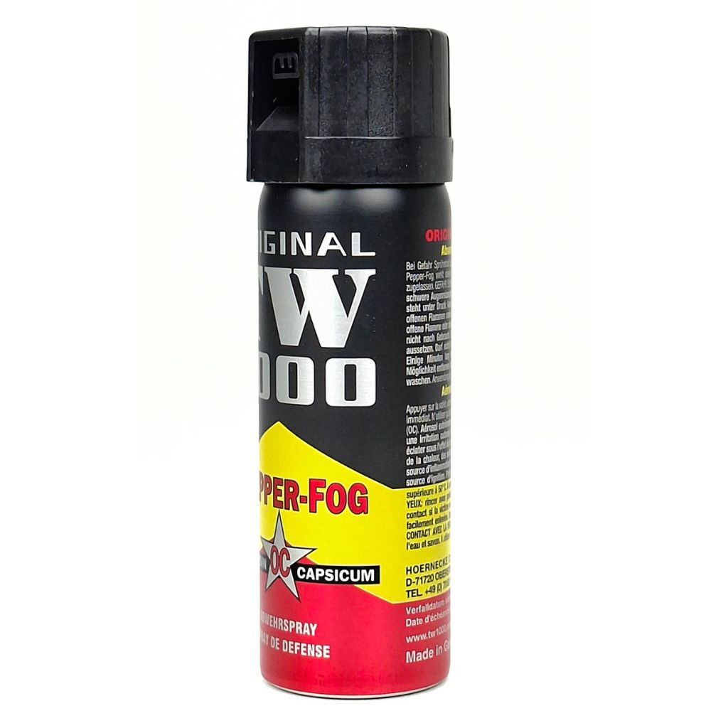 Bombe anti-agression gaz poivre 63 ml TW1000 capuchon de sécurité fabrication allemande
