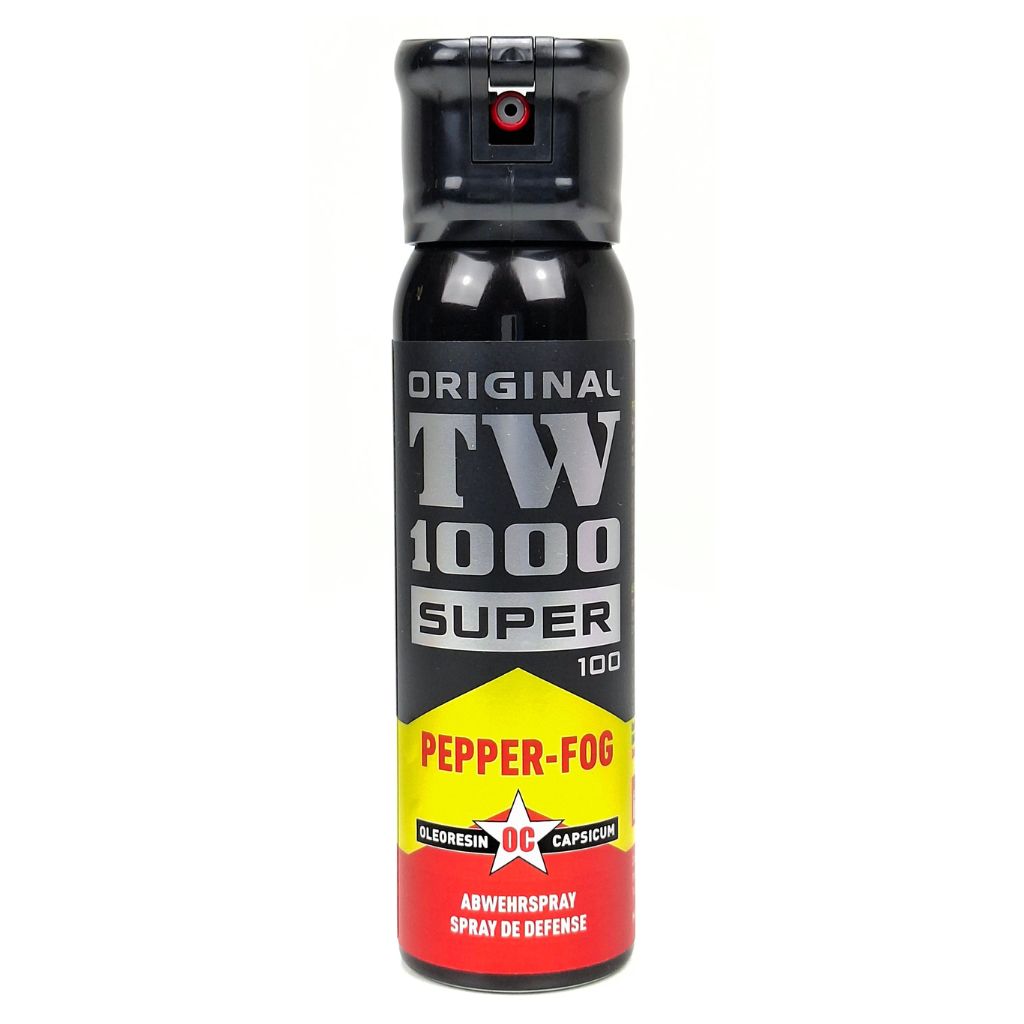 Bombe lacrymogène gaz poivre TW1000 100 ml avec diffusion large