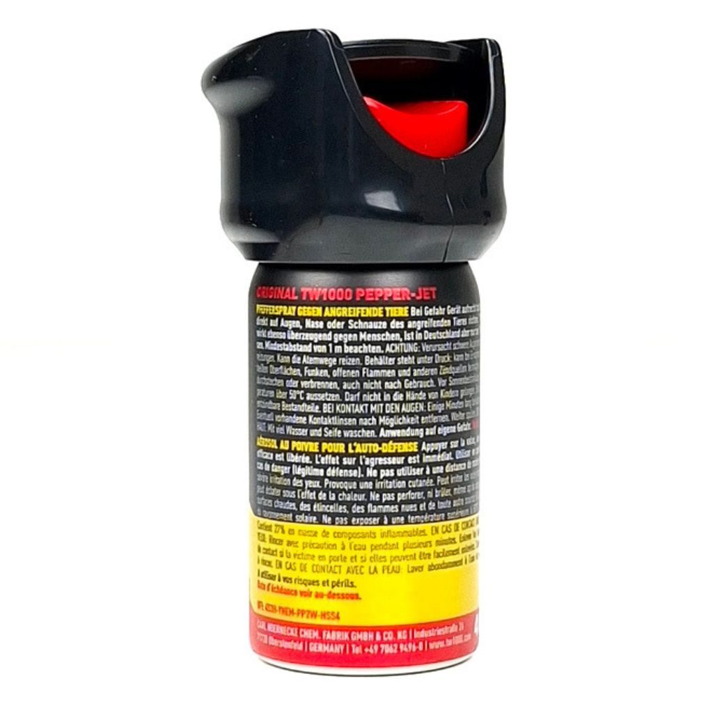 Bombe au poivre TW1000 40 ml à jet liquide précis