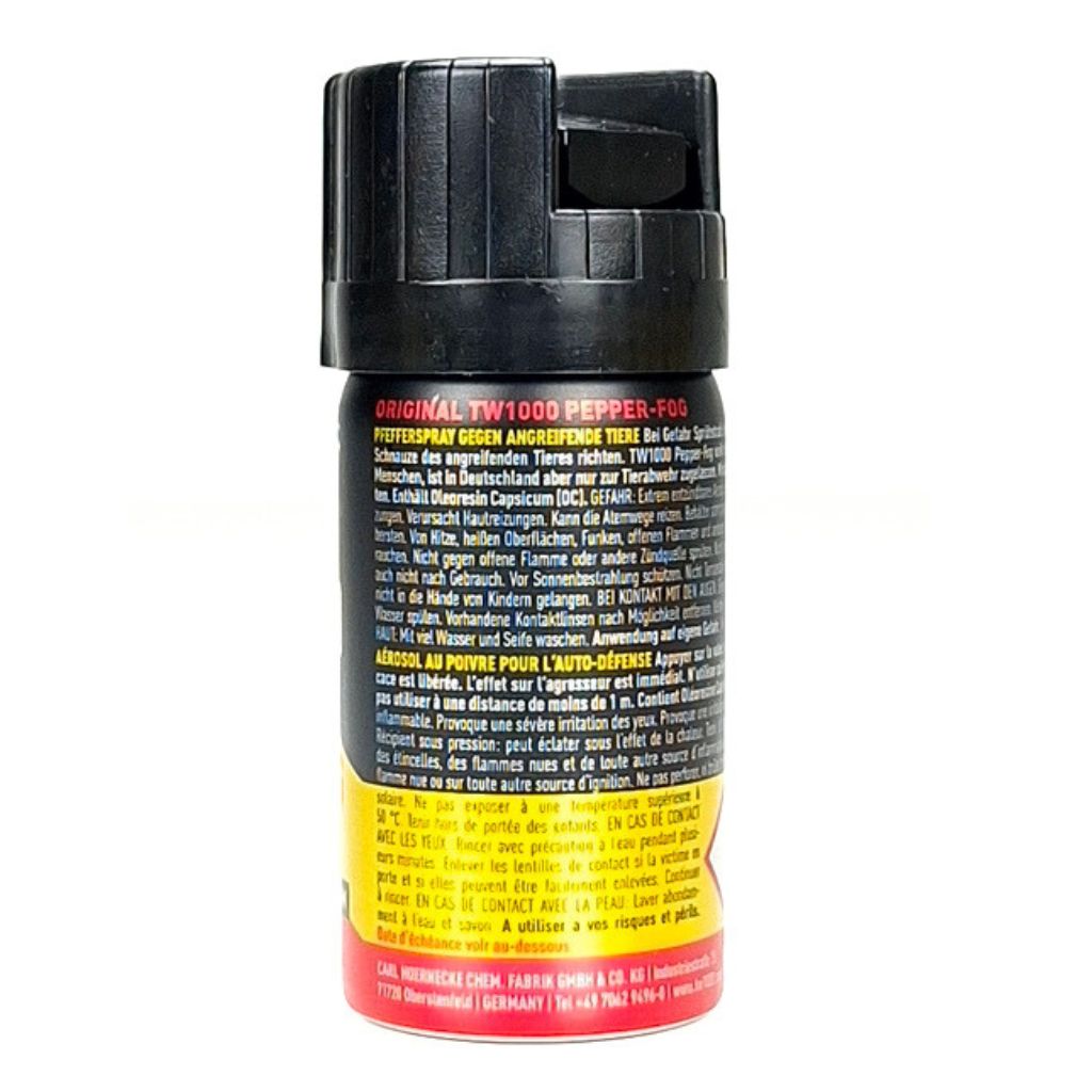 Bombe au poivre compacte TW1000 40 ml avec buse 3 canaux