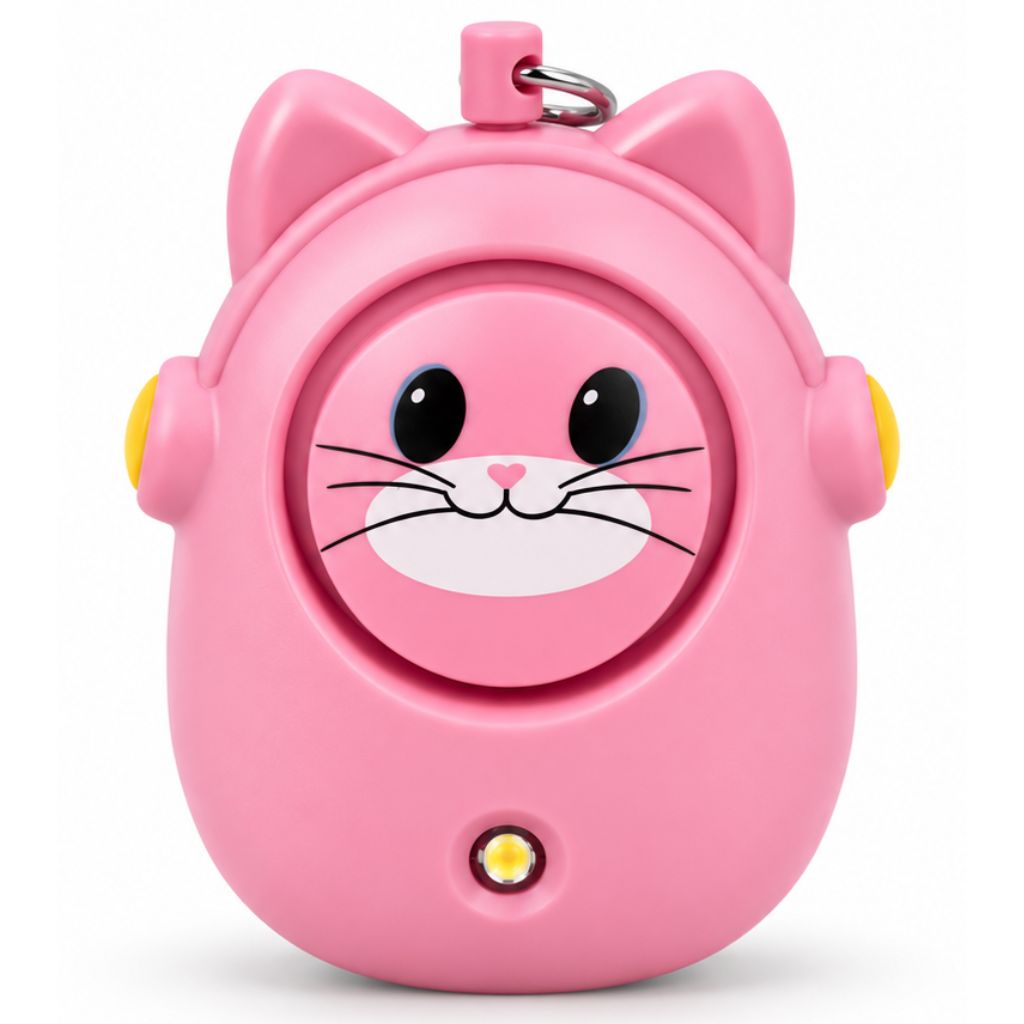 Alarme anti-agression 130db enfant chat rose