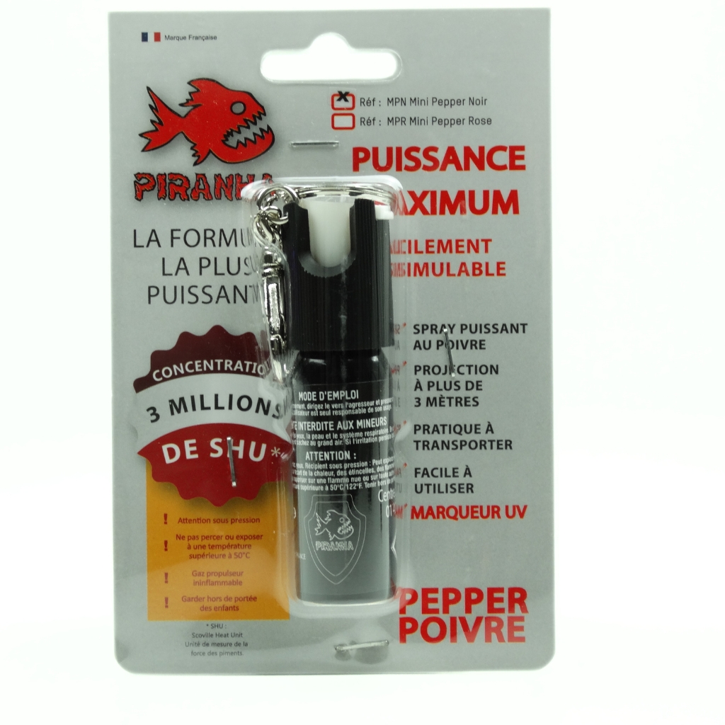 Mini spray lacrymogène gaz poivre