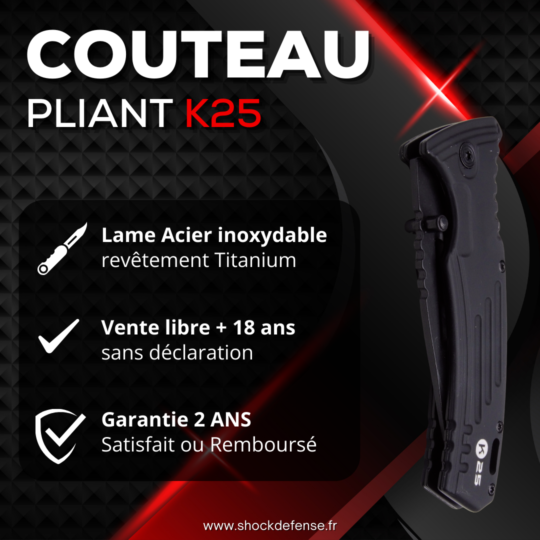 information Couteau pliant tactique avec scie k25