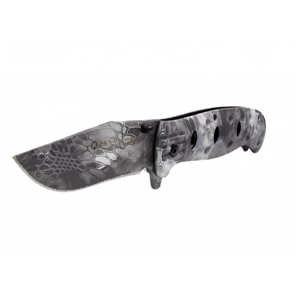 Couteau tactique pliable K25 camouflage python