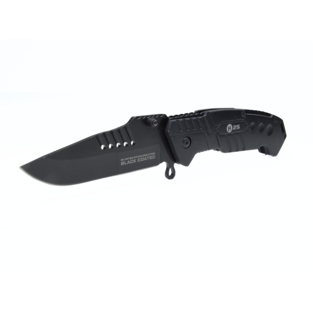 Couteau tactical pliable noir K25