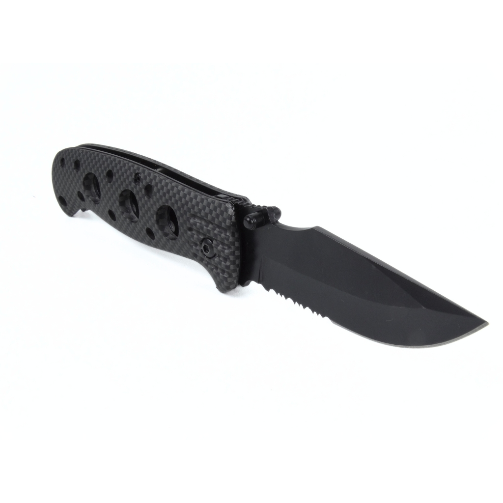 Couteau de poche pliable tactique carbone Lame 8,5 cm