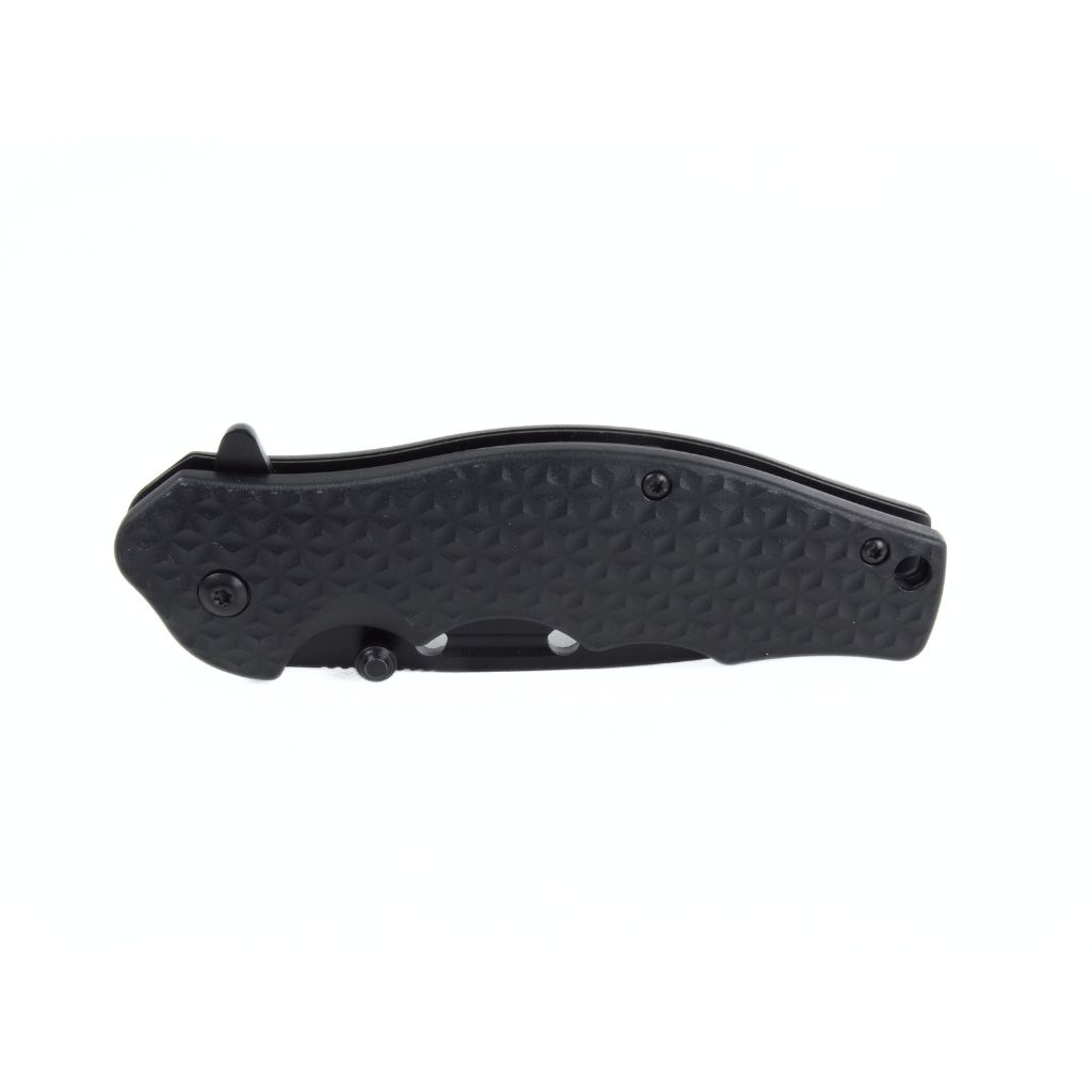 Couteau de poche pliable noir lame 8,5 cm légal