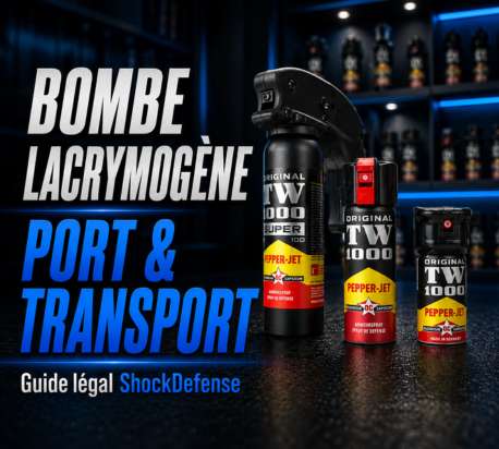 Guide sur la loi, le port et le transport d’une bombe lacrymogène en France