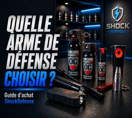 Guide pour choisir une arme de défense légale avec bombe lacrymogène, shocker électrique et matraque