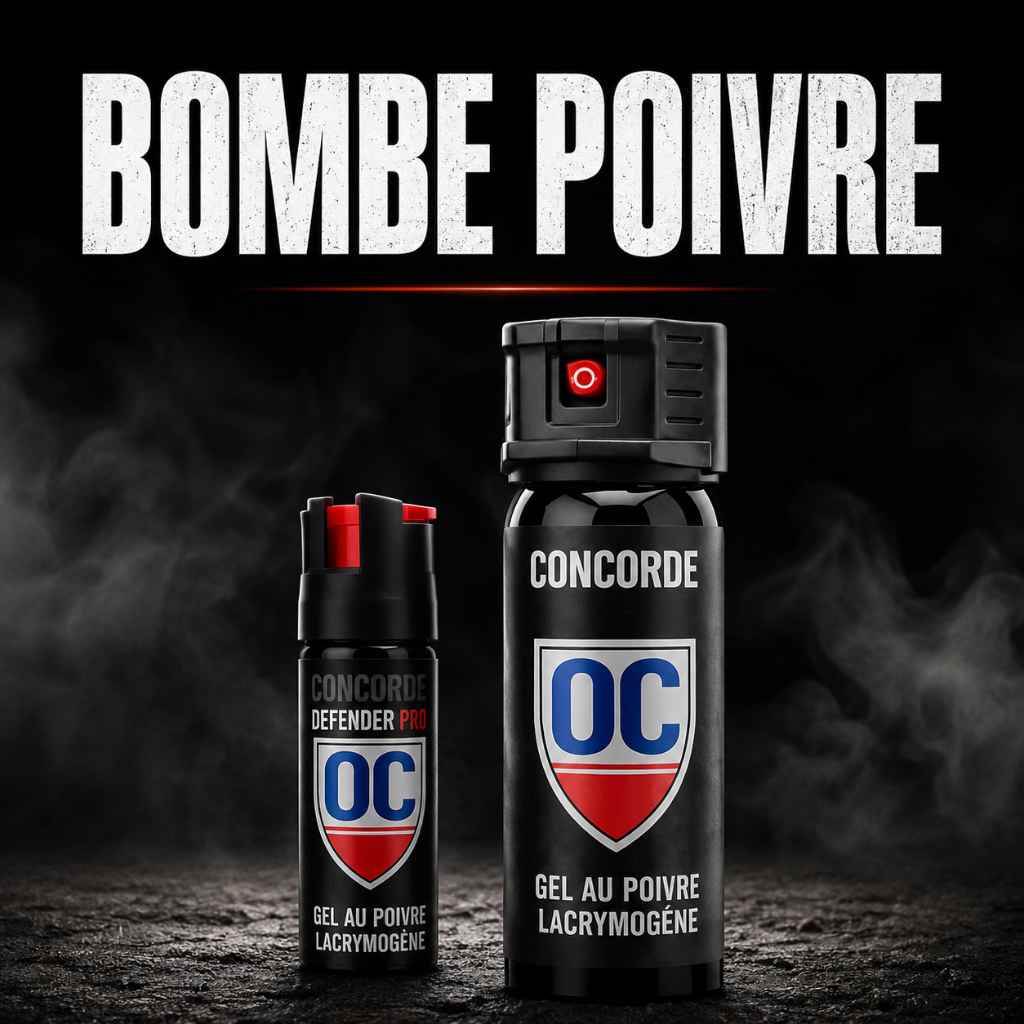 Bombe poivre - spray gaz ou gel poivre