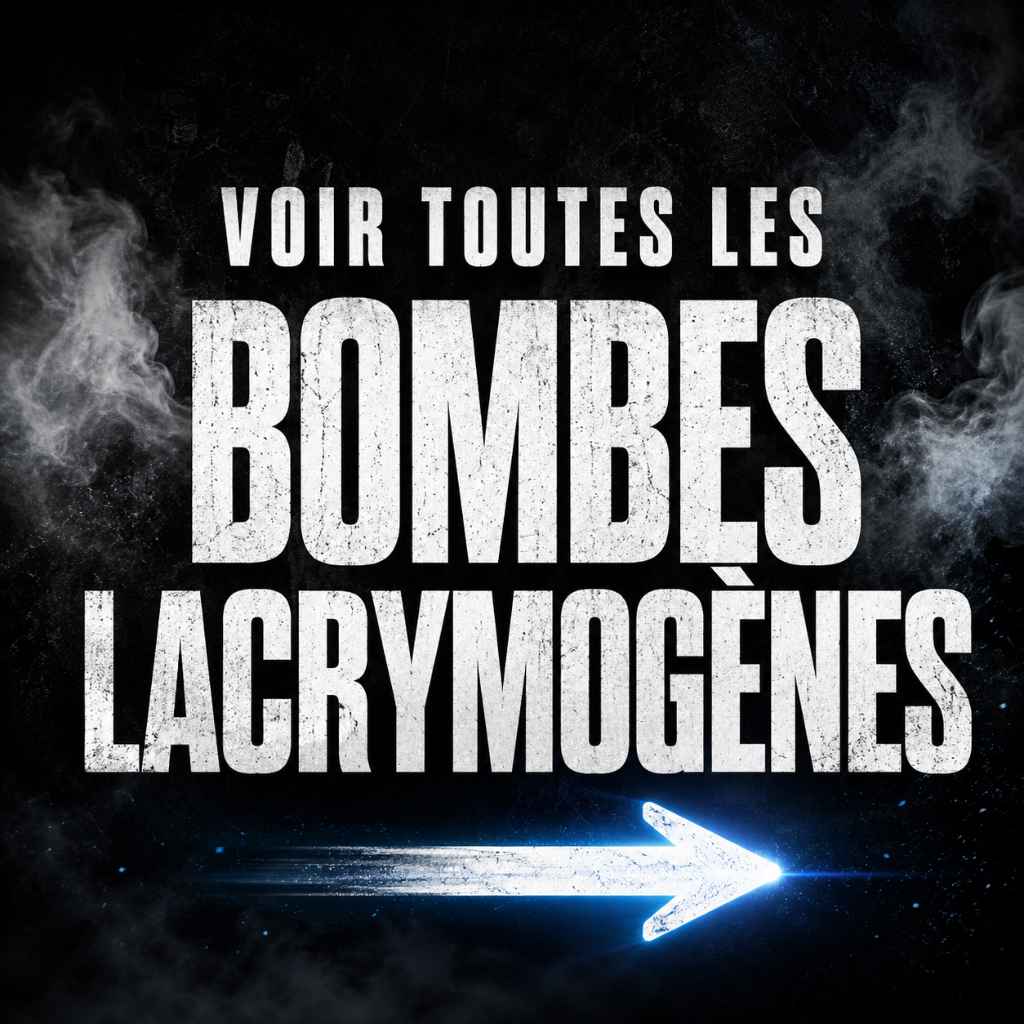 Bombe lacrymogène légale gaz, gel, poivre ou CS