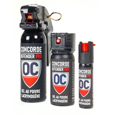 Bombes au poivre gel puissantes Pack de 3  100ml, 50ml et 25ml