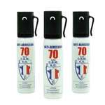 Pack x 3 Bombes lacrymogènes gaz cs 25 ml