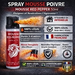 bombe lacrymogène mousse poivre legal