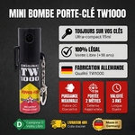 Mini bombe de défense porte-clé 15ml Gaz Poivre - tw1000