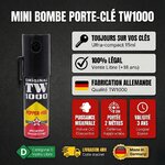 Mini bombe anti agression femme - gaz poivre 15ml