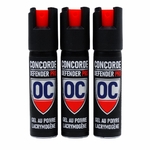 Lot de 3 Bombes gel poivre 25 ml Pro de poche