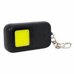 Lampe LED COB allumée sur le porte-clé alarme AlertShock noir
