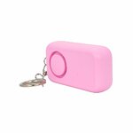 Alarme de poche AlertShock rose et son câble de recharge USB-C