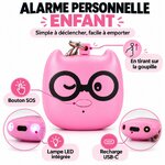 Alarme personnelle enfant rose AlertChild rechargeable caractéristique