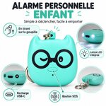 Alarme enfant AlertChild verte avec lampe LED clignotante explication