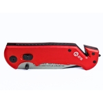 Couteau pliable brise vitre coupe ceinture lame 9 cm