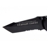 Couteau tactique noir brise vitre pas cher