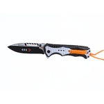 Couteau tactic pliant lame 9 cm avec paracorde